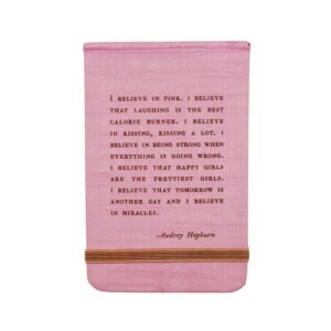 Audrey Hepburn pink notepad