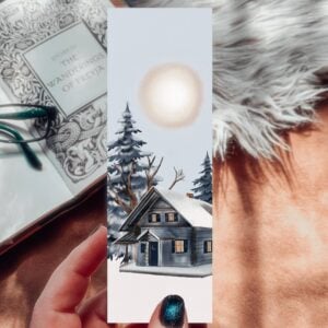 Cabin Bookmark, Snowy Bookmark