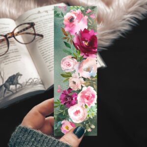 Pink Floral Bookmark