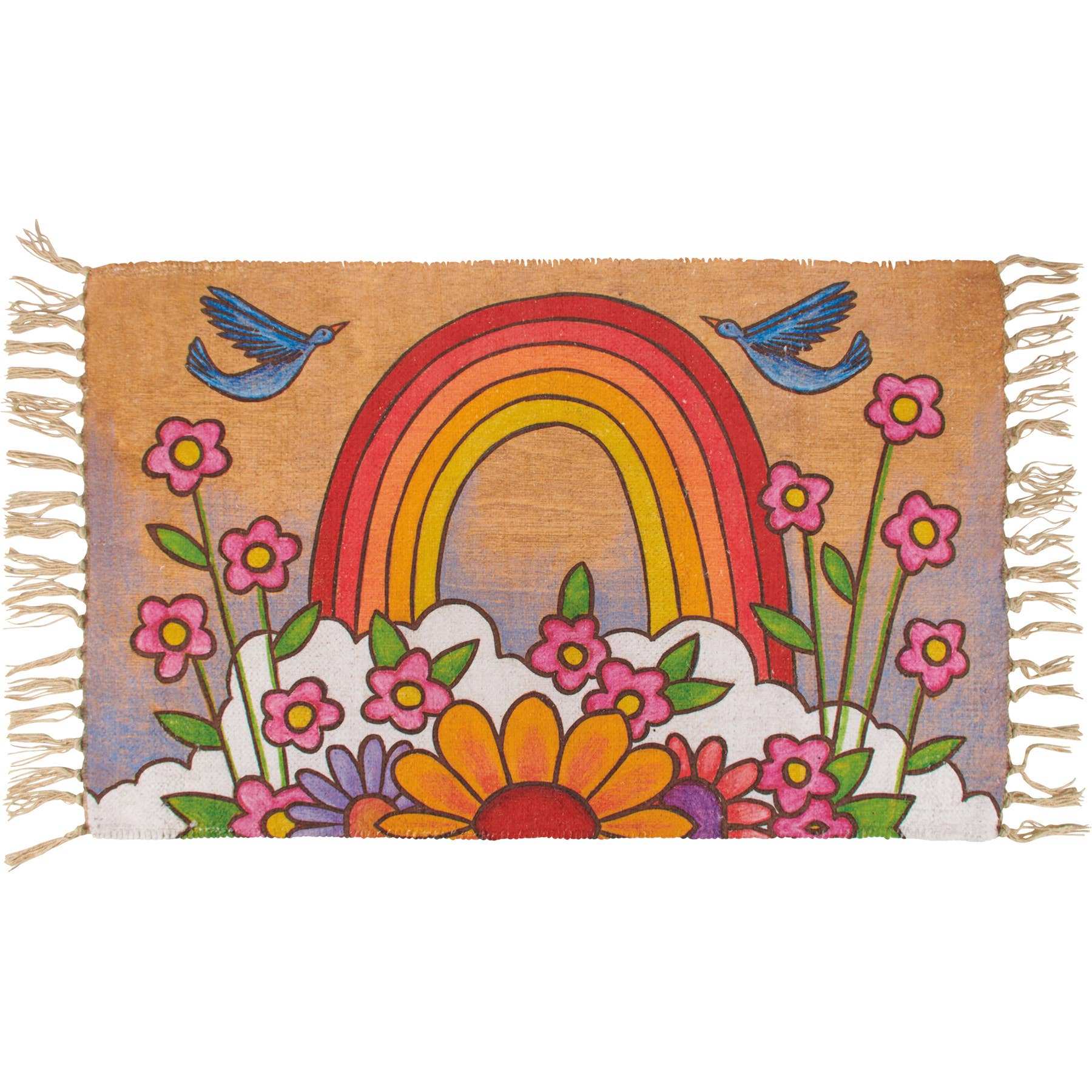 Rainbow & Flowers Rug