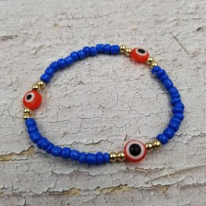 Evil Eye Beaded: Blue