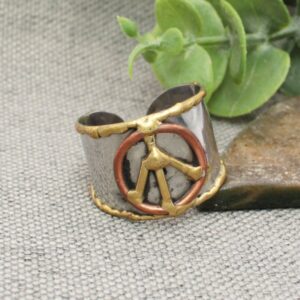 Mixed Metal Peace Ring