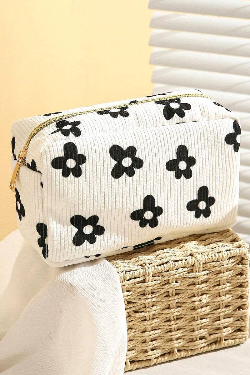 Makeup Bag: flower(bl)