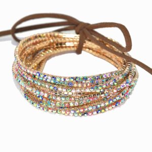 Pave rhinestone multi layer: MUlti AB(gold)
