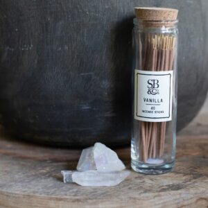 Vanilla Incense in Glass Jar- 40 sticks