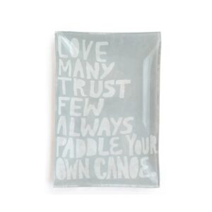 Paddle Your Own Canoe Large Rectangular Decoupage Plate (Sugarboo & Co.)