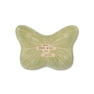 With Brave Wings She Flies Small Butterfly Decoupage Plate (Sugarboo)