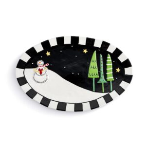 Evening snowman serving platter