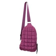 Quilted Sling Bag: Plum- Katydid