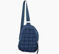 Quilted Sling Bag: Navy- Katydid