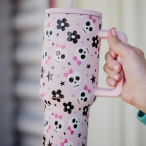 Skull Flower Tumbler- Katydid
