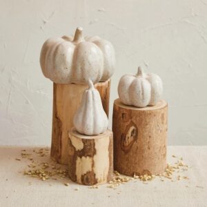 Stoneware pumpkin-Lrg.