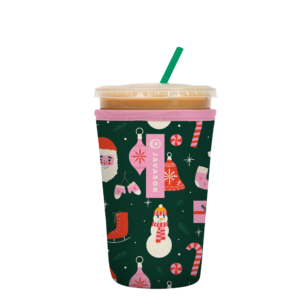 JavaSok: green w/ santa (med)