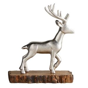 3D Reindeer with Base - Silver