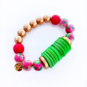 Gold/red Holly bracelet
