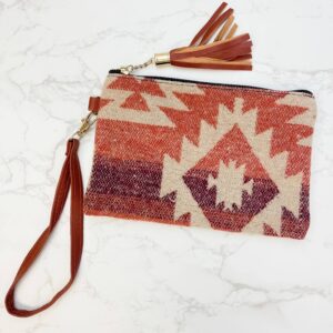 Aztec Wristlet Wallet Clutch