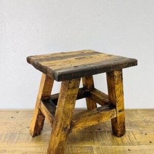 Wood Stool, Natural, Handmade