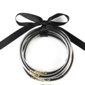 Black jelly bracelets (set of 3)