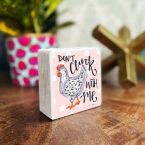 White Chicken Wood Block