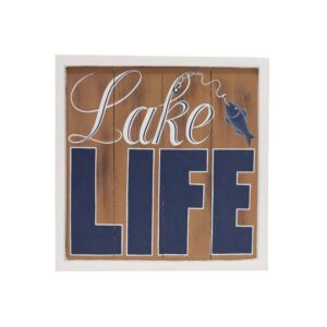 Lake Life Fishing Wood Wall Art Decor