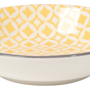 Yellow Diamonds Porcelain Bowl