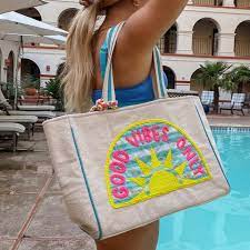 GOOD VIBES CANVAS TOTE BAG- Katydid