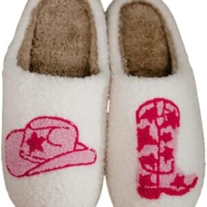 BOOT/COWGIRL HAT SLIPPERS-Lg/XL- Katydid