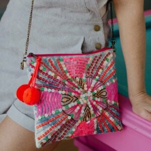 BURSTING SEQUIN CLUTCH BAG- Katydid