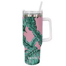 Tropical Leaves insulated Tumbler- Katydid