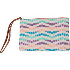 Coral, Mint, & Lilac Square Wristlet- Katydid