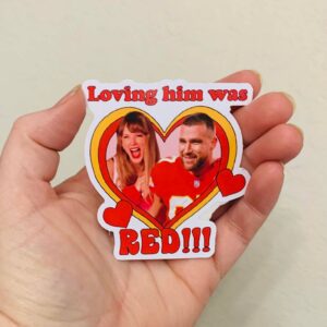 Loving Him Heart Sticker