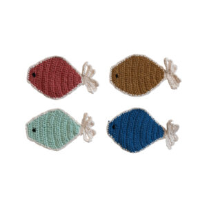 Crocheted fish dish scrubber