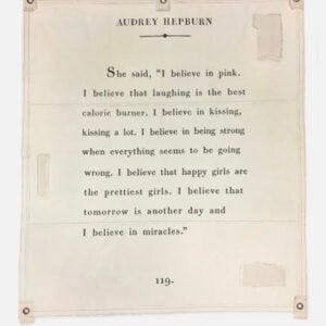 Audrey Hepburn wall hanging