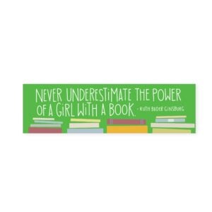 "Girl with a Book" Quote - Bookmark