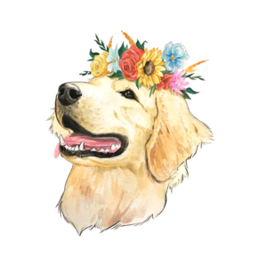 Flower G Retriever Sticker