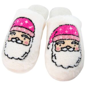 Pink Santa Slippers:L/XL- Katydid